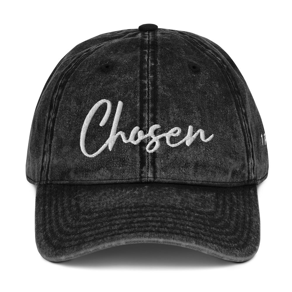 Chosen Powerful Word Bible Verse Vintage Cotton Twill Cap for Men and Women