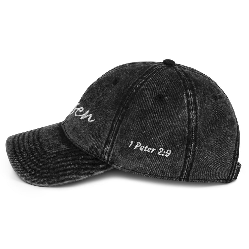 Chosen Powerful Word Bible Verse Vintage Cotton Twill Cap for Men and Women