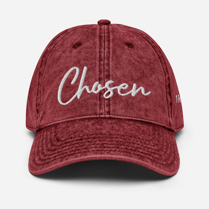 Chosen Powerful Word Bible Verse Vintage Cotton Twill Cap