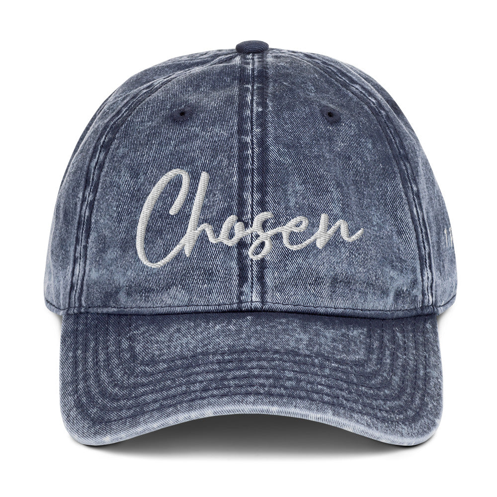 Chosen Powerful Word Bible Verse Vintage Cotton Twill Cap for Men and Women