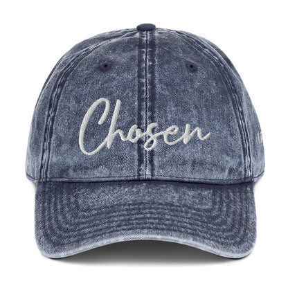 Chosen Powerful Word Bible Verse Vintage Cotton Twill Cap for Men and Women